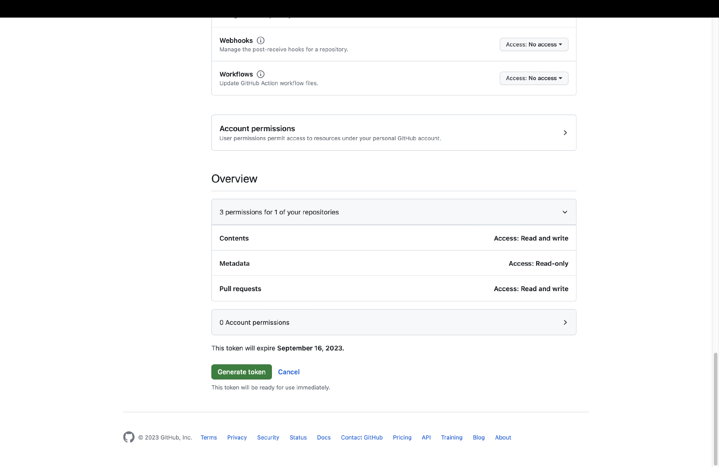 Step 4. Generate the token